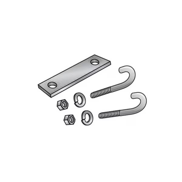 Ladder Rack J-Bolt Kit (2 Bolts w/ Nut, Black Box, Mfr#: RM662